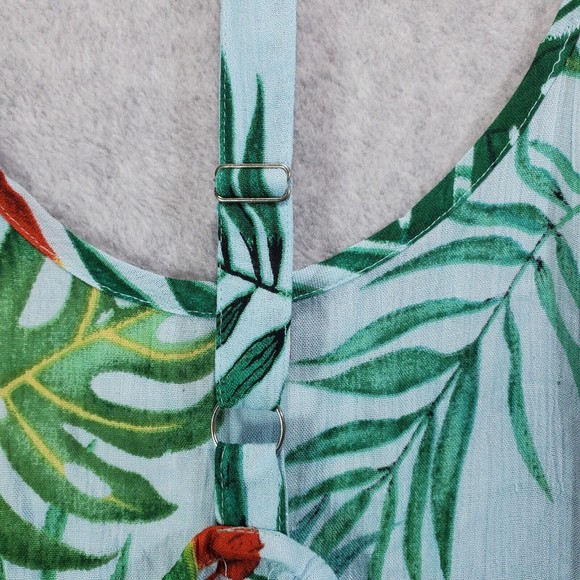 NWT RR Hawaii Resort Swimsuit Cover-Up Womens S/M Green White Cherry Print - Picture 10 of 12